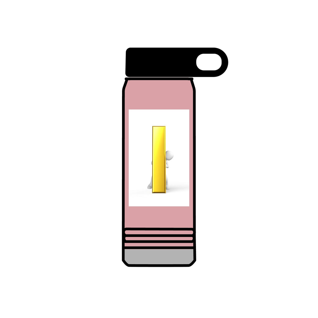 Yellow Door with Peekaboo Character Water Bottle | 20oz Stainless