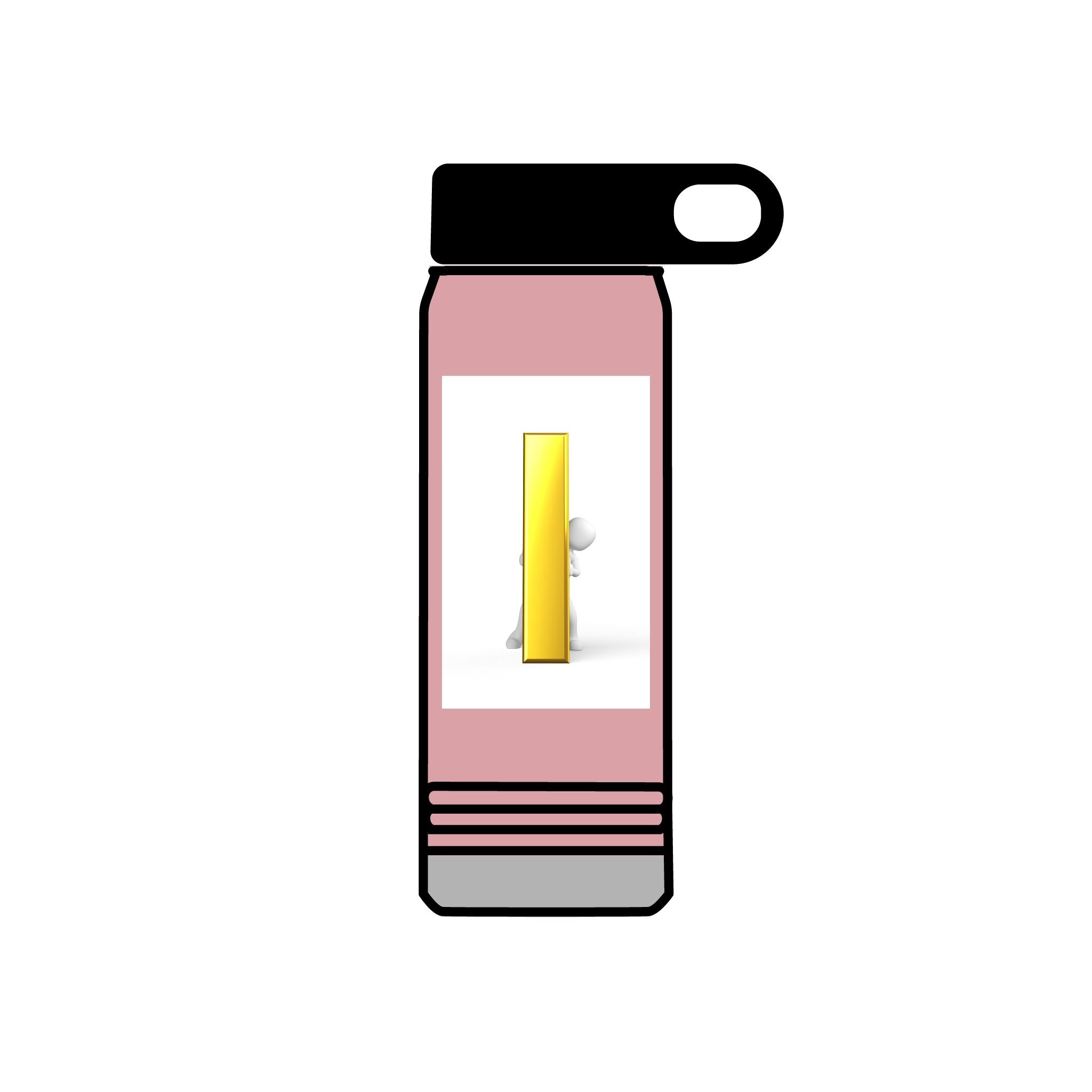 Yellow Door with Peekaboo Character Water Bottle | 20oz Stainless