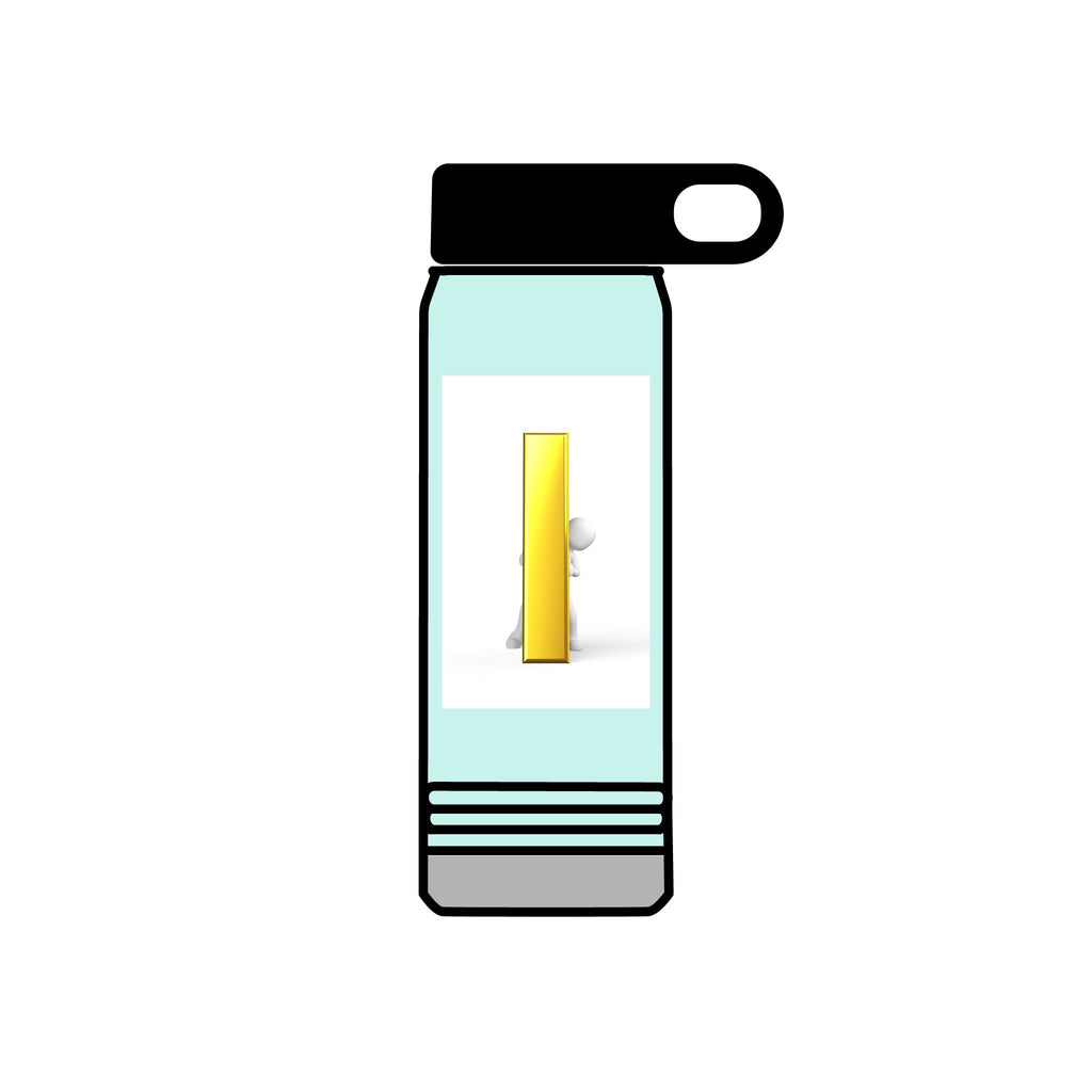 Yellow Door with Peekaboo Character Water Bottle | 20oz Stainless