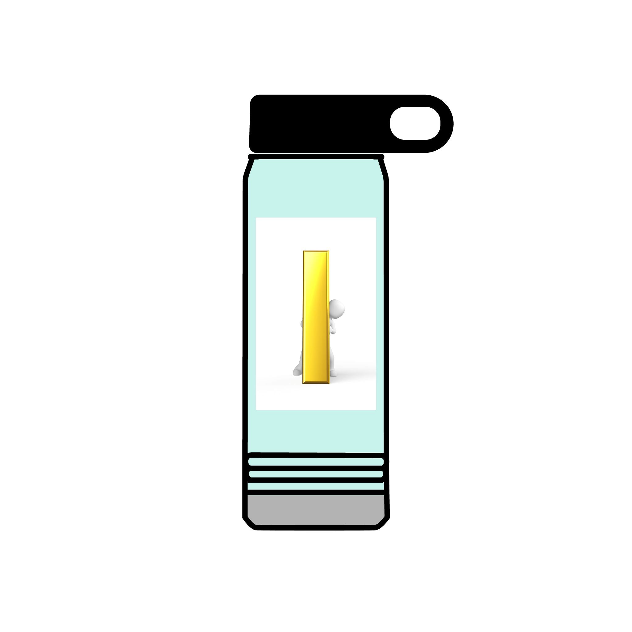 Yellow Door with Peekaboo Character Water Bottle | 20oz Stainless
