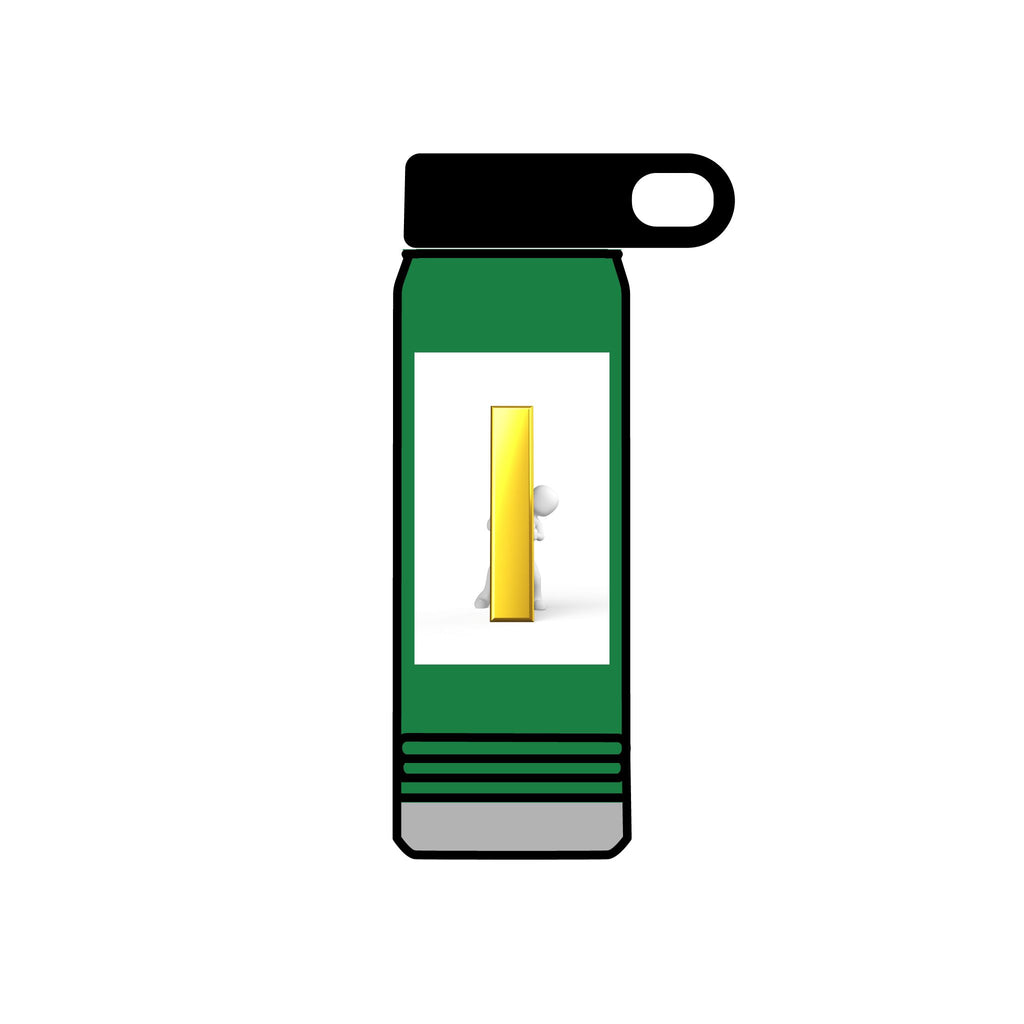 Yellow Door with Peekaboo Character Water Bottle | 20oz Stainless