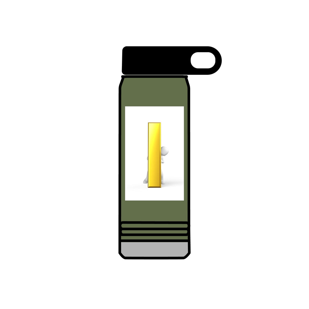 Yellow Door with Peekaboo Character Water Bottle | 20oz Stainless