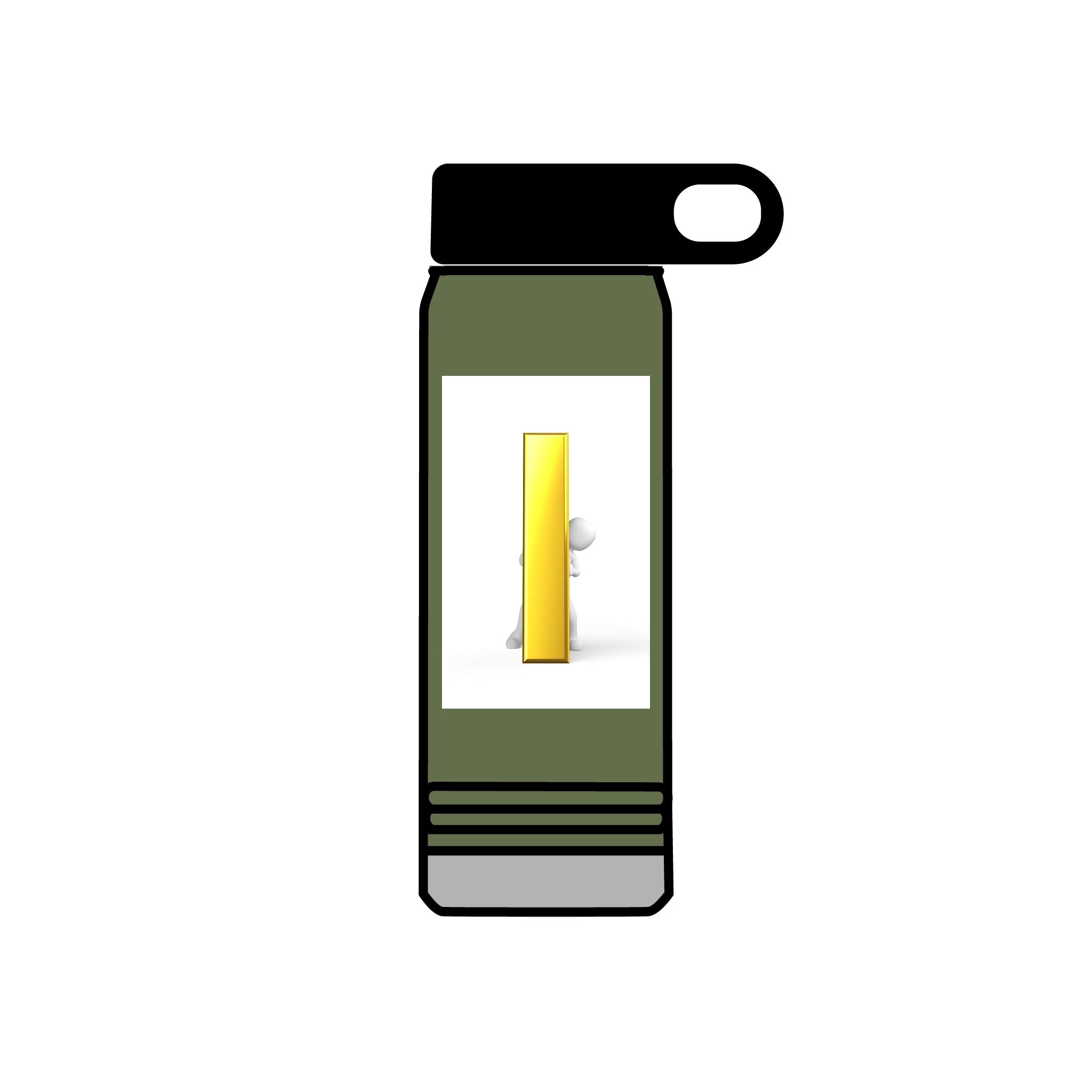 Yellow Door with Peekaboo Character Water Bottle | 20oz Stainless