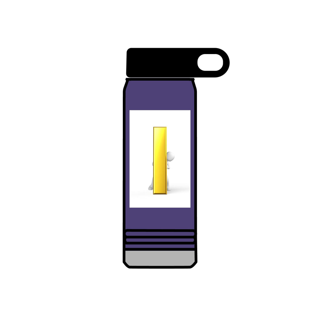 Yellow Door with Peekaboo Character Water Bottle | 20oz Stainless