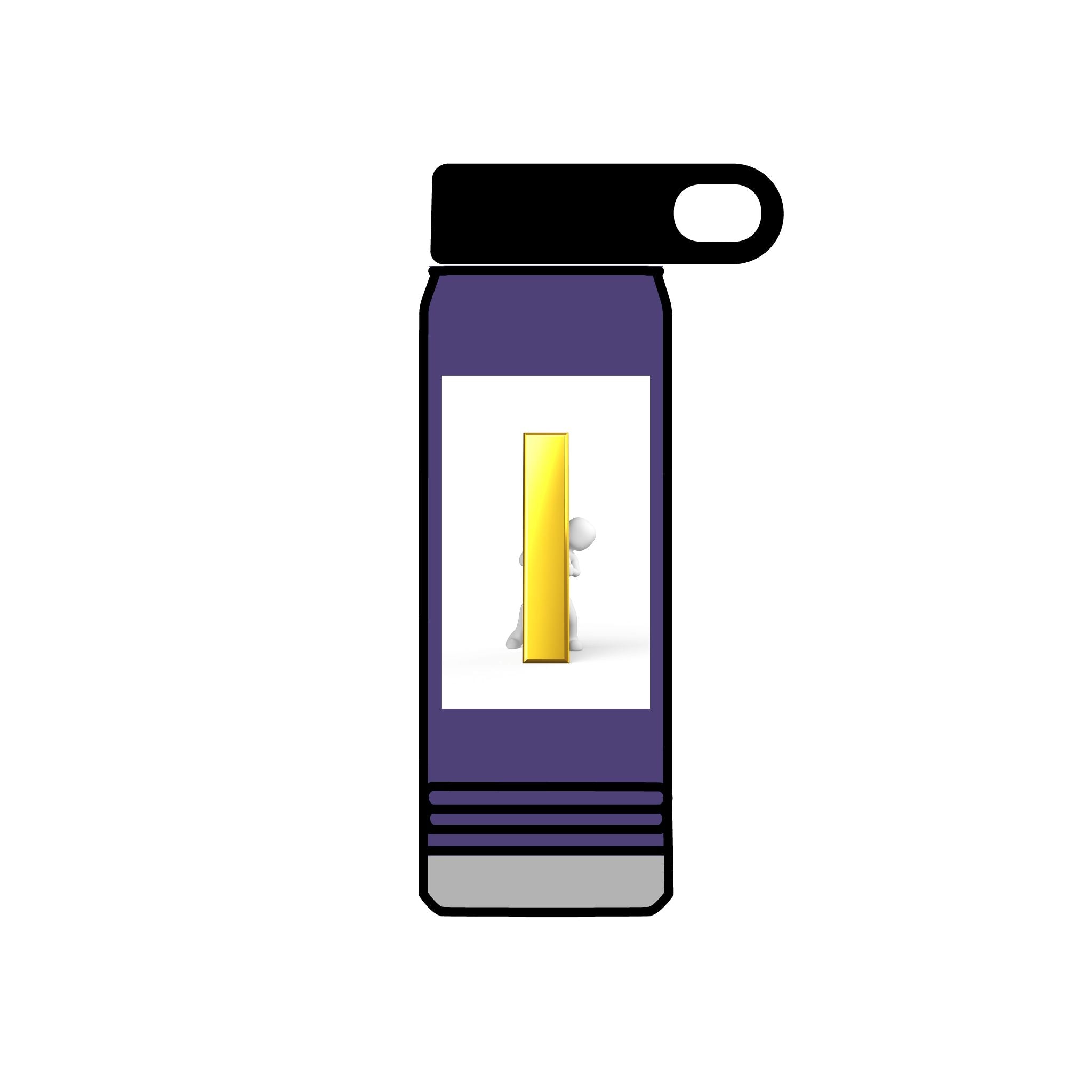 Yellow Door with Peekaboo Character Water Bottle | 20oz Stainless