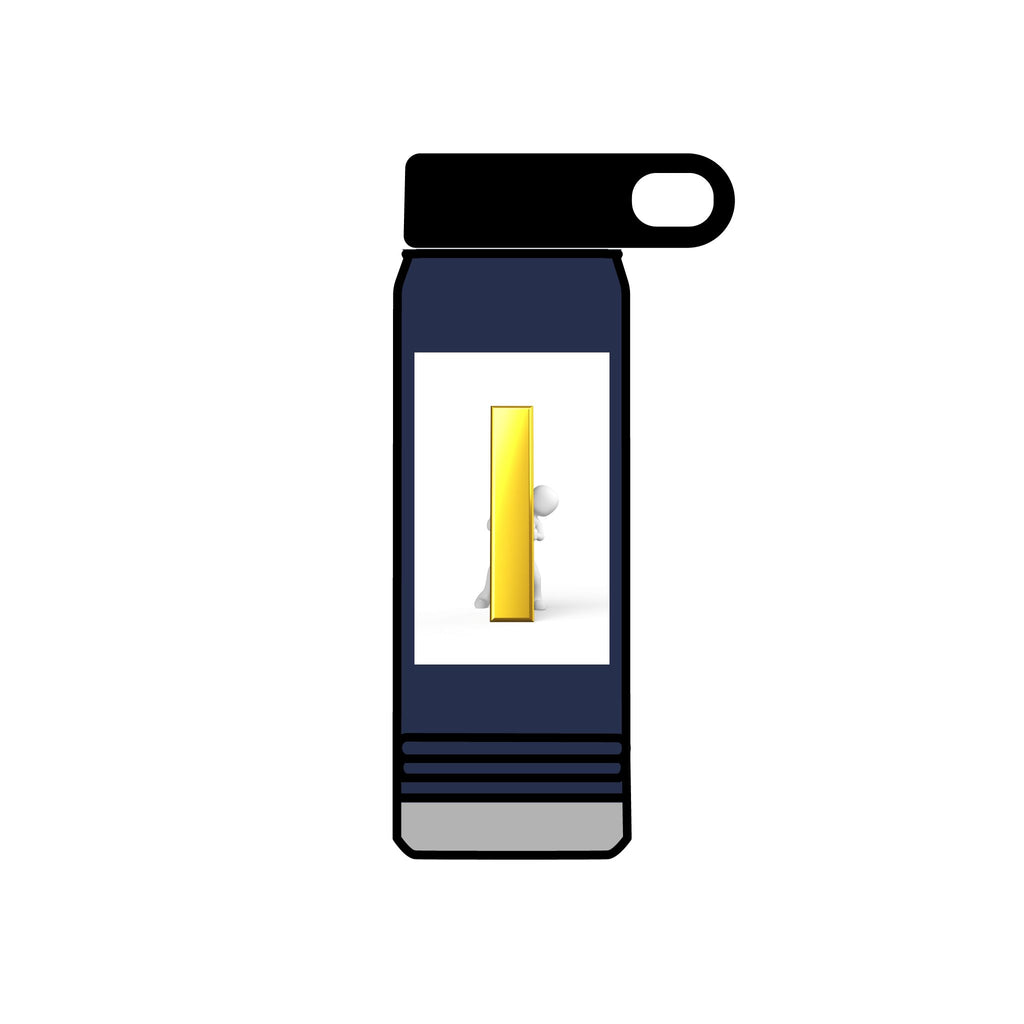 Yellow Door with Peekaboo Character Water Bottle | 20oz Stainless