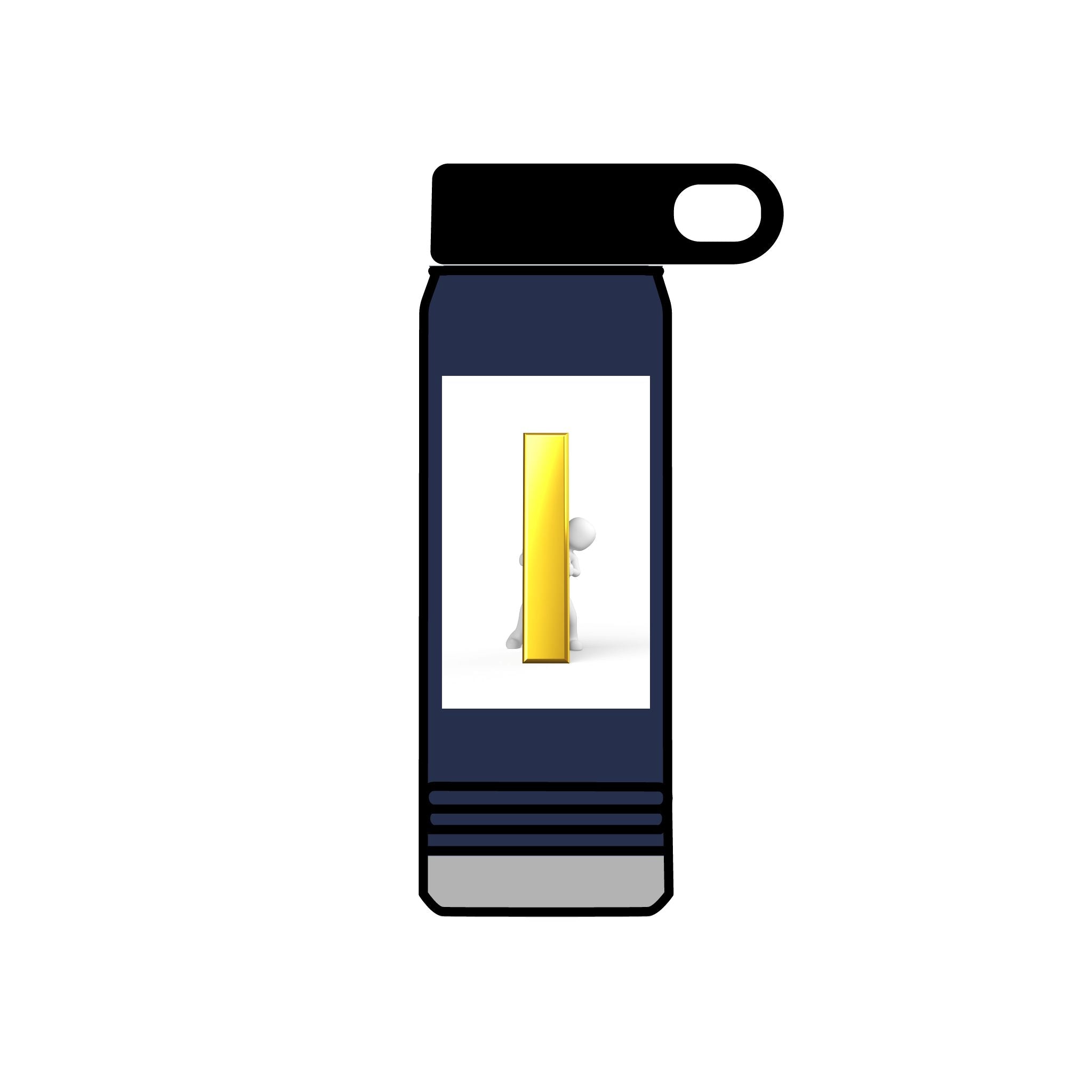 Yellow Door with Peekaboo Character Water Bottle | 20oz Stainless