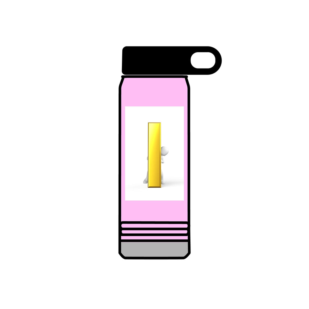 Yellow Door with Peekaboo Character Water Bottle | 20oz Stainless