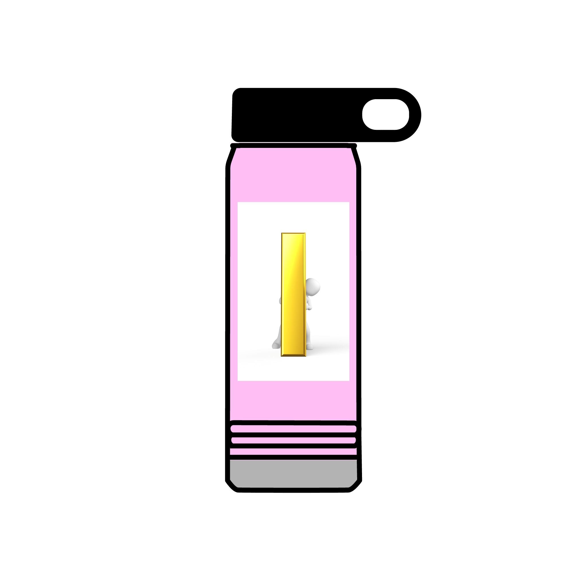 Yellow Door with Peekaboo Character Water Bottle | 20oz Stainless