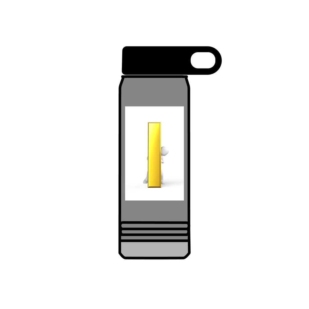 Yellow Door with Peekaboo Character Water Bottle | 20oz Stainless