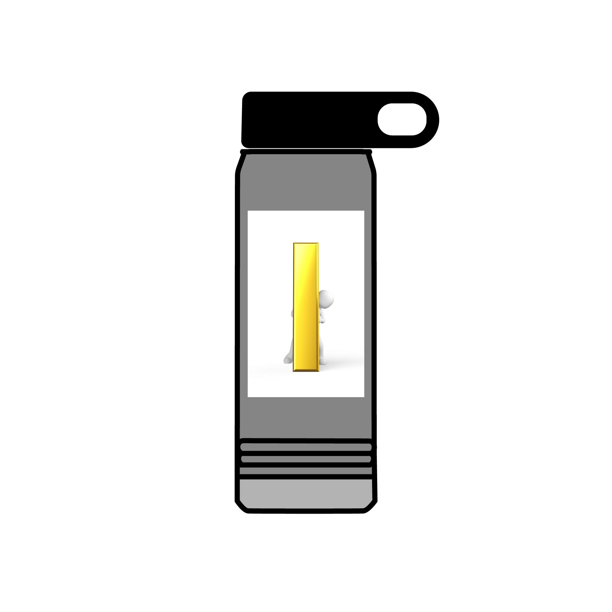 Yellow Door with Peekaboo Character Water Bottle | 20oz Stainless