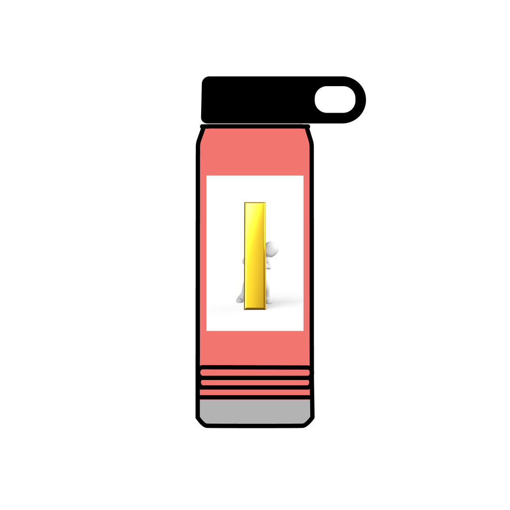 Yellow Door with Peekaboo Character Water Bottle | 20oz Stainless