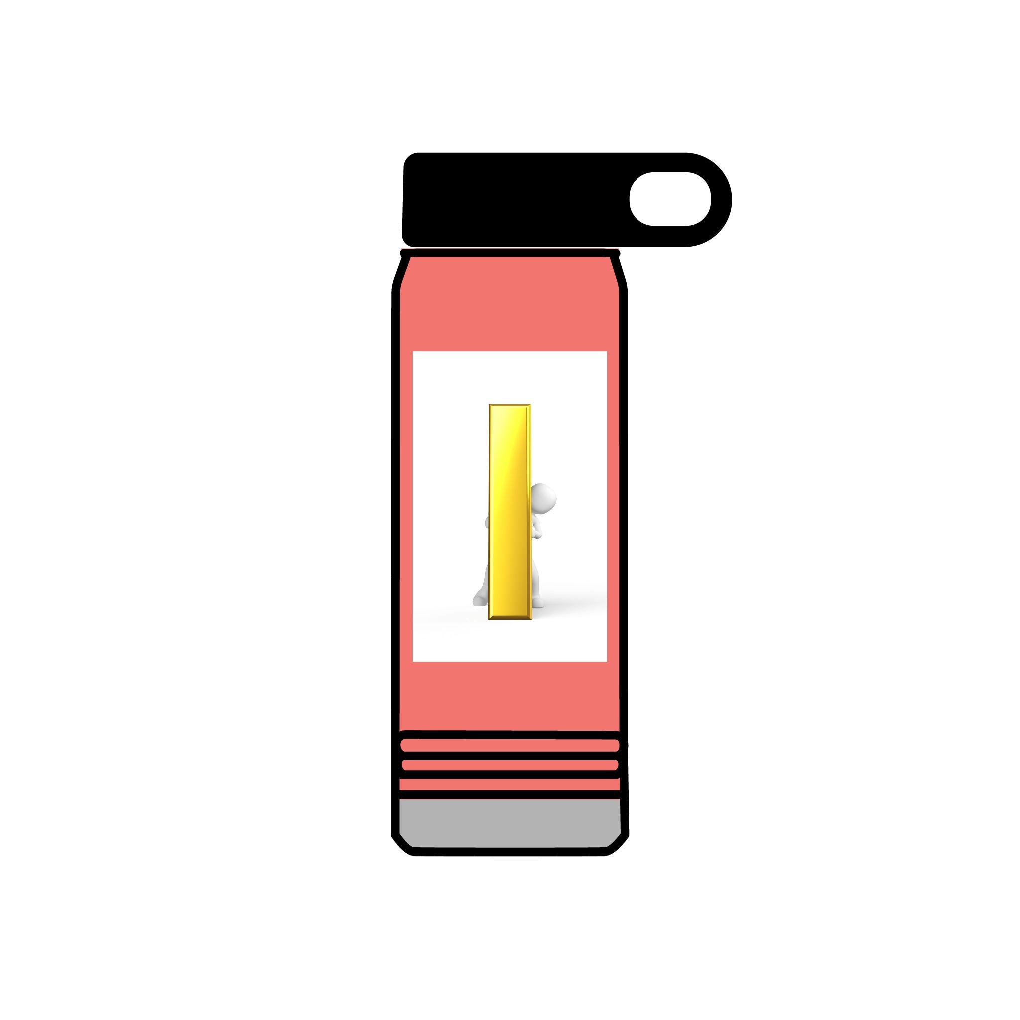 Yellow Door with Peekaboo Character Water Bottle | 20oz Stainless