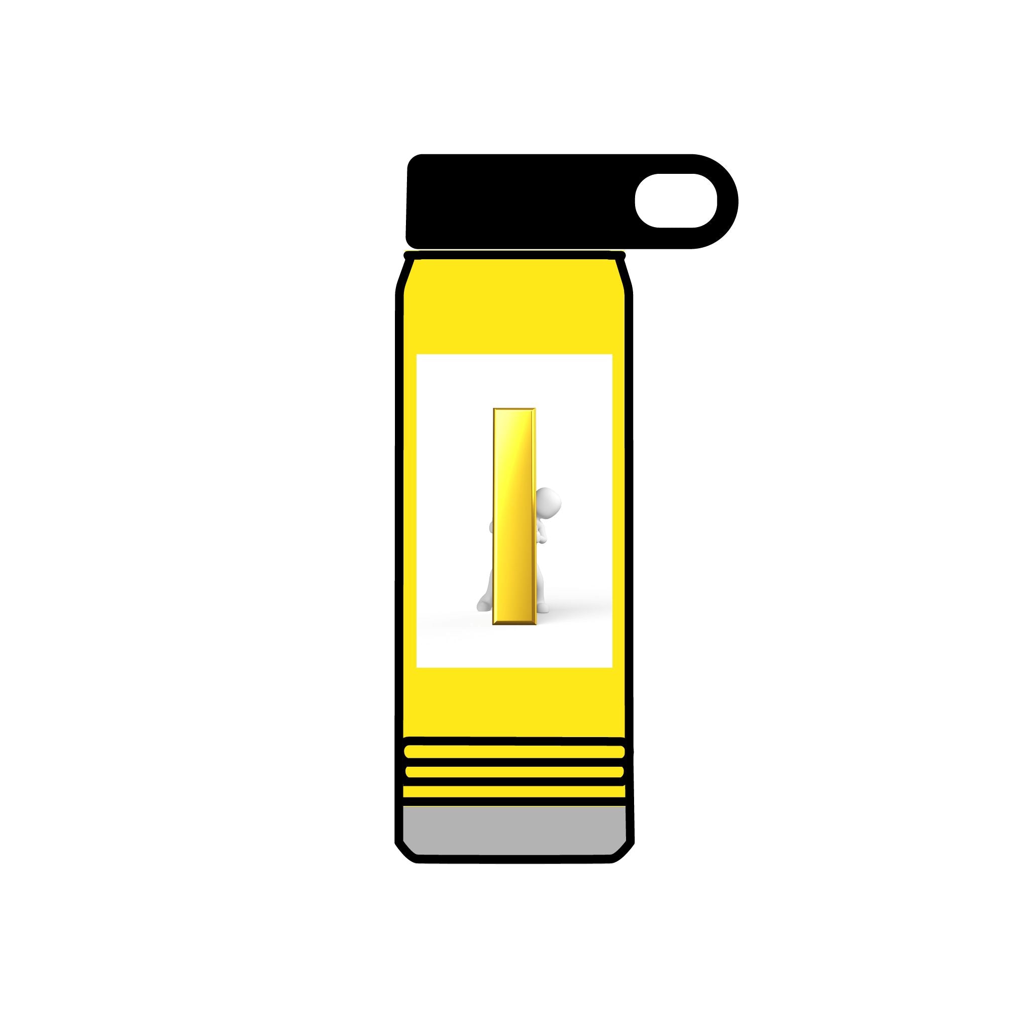 Yellow Door with Peekaboo Character Water Bottle | 20oz Stainless