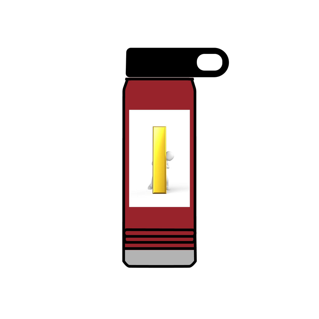 Yellow Door with Peekaboo Character Water Bottle | 20oz Stainless