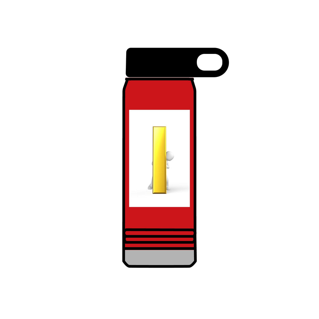 Yellow Door with Peekaboo Character Water Bottle | 20oz Stainless