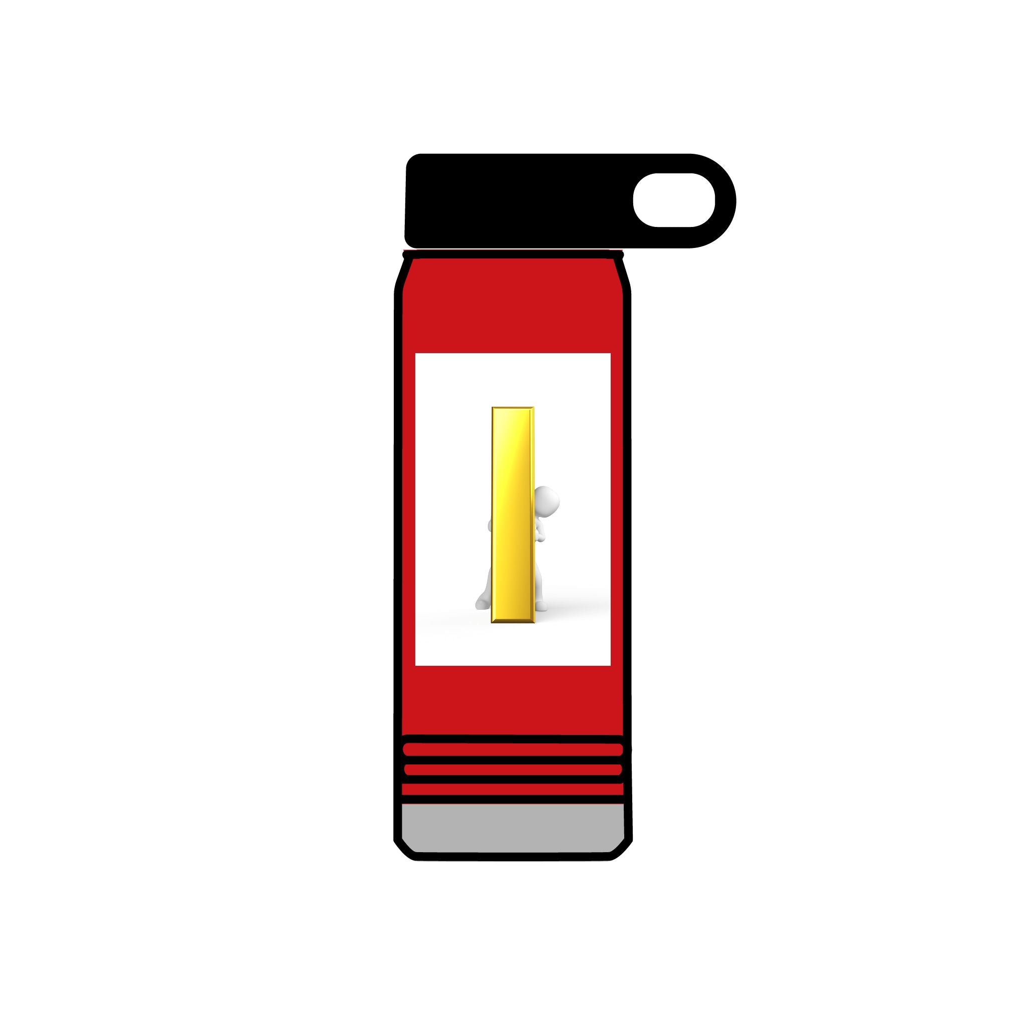 Yellow Door with Peekaboo Character Water Bottle | 20oz Stainless