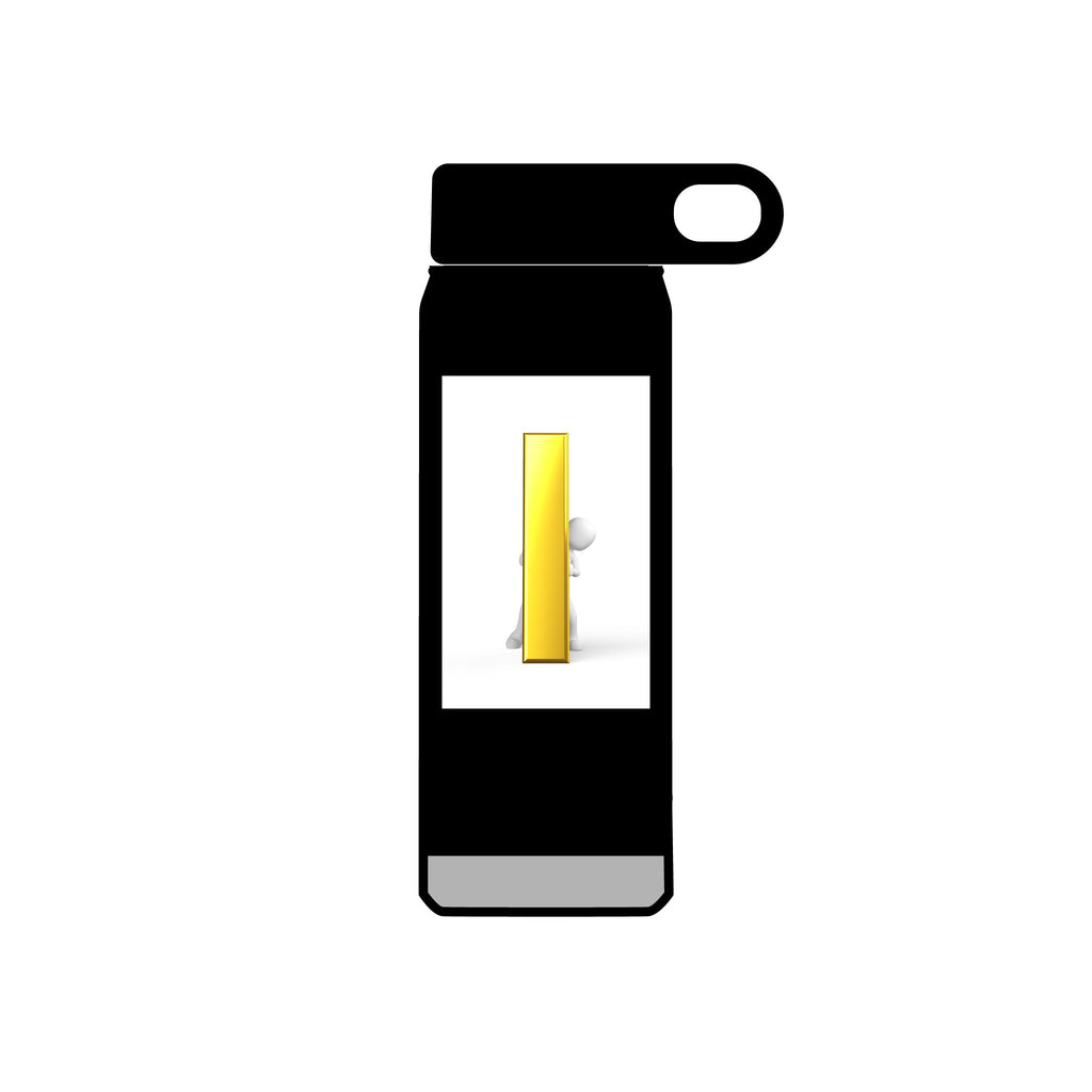 Yellow Door with Peekaboo Character Water Bottle | 20oz Stainless
