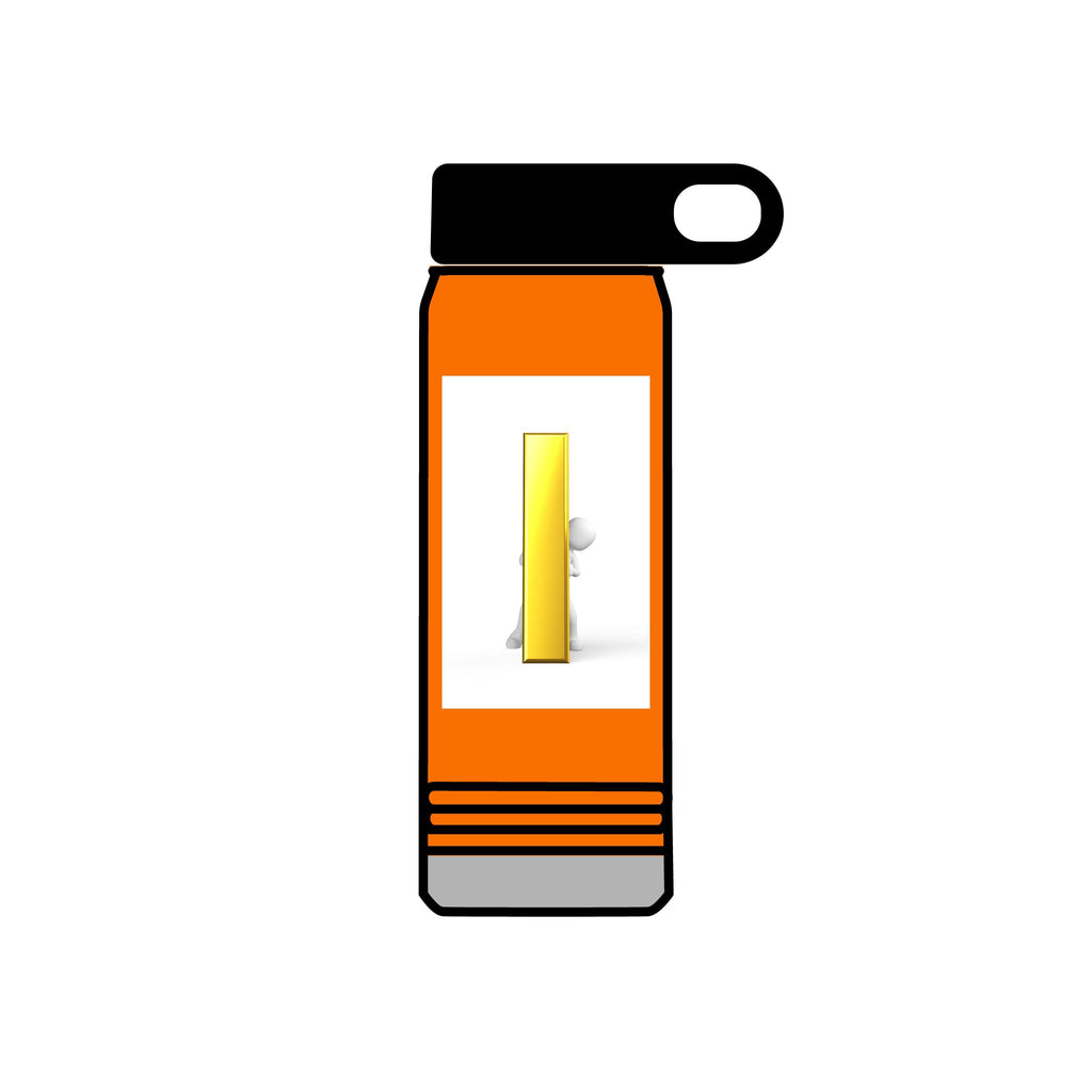 Yellow Door with Peekaboo Character Water Bottle | 20oz Stainless