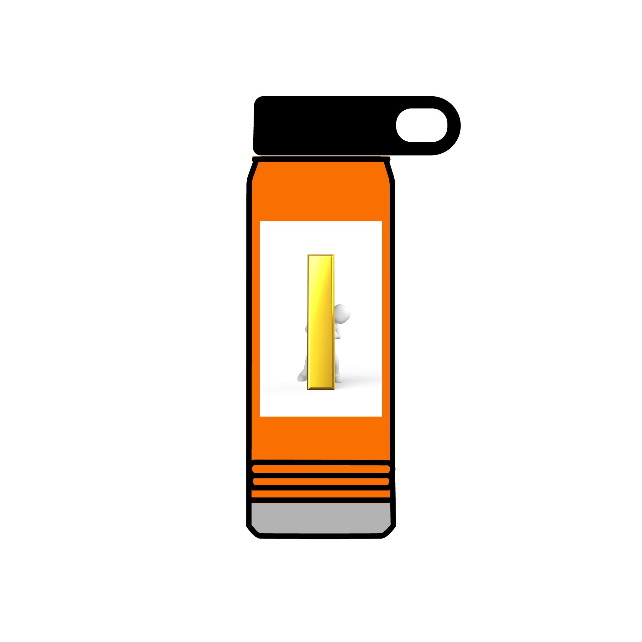 Yellow Door with Peekaboo Character Water Bottle | 20oz Stainless