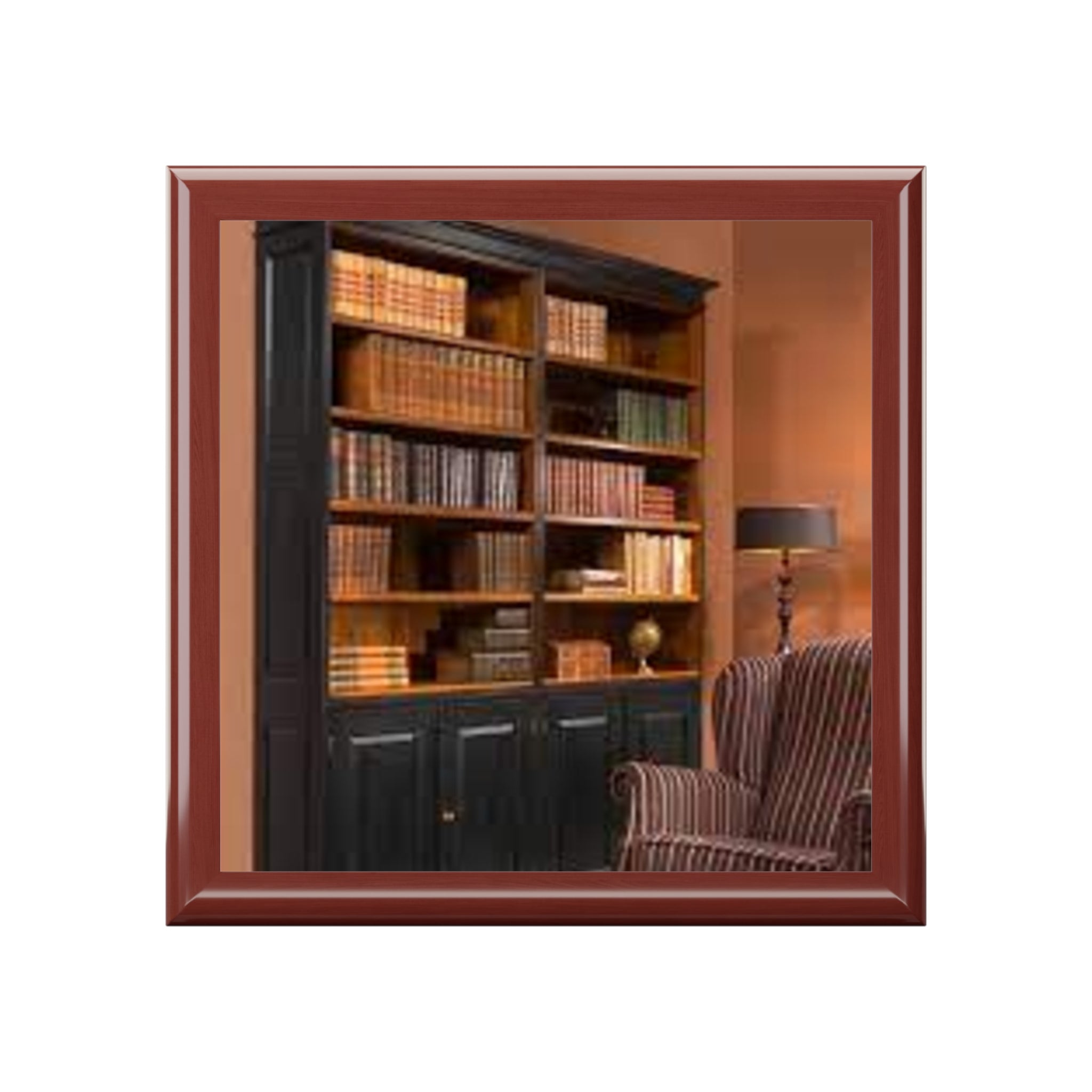Vintage Library Bookshelf Jewelry Box | Book Lover Keepsake Box