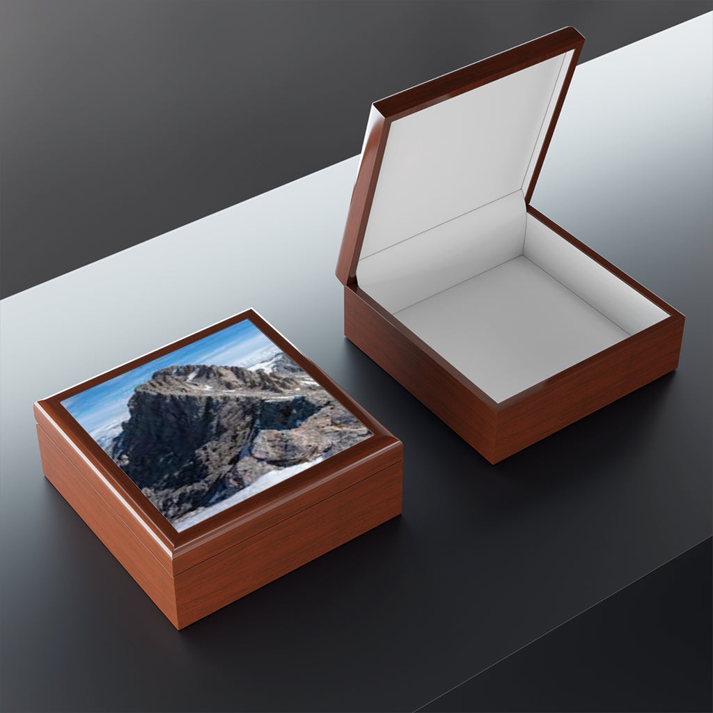 Rock Mountain Peak Jewelry Box | Scenic Alpine Landscape Keepsake