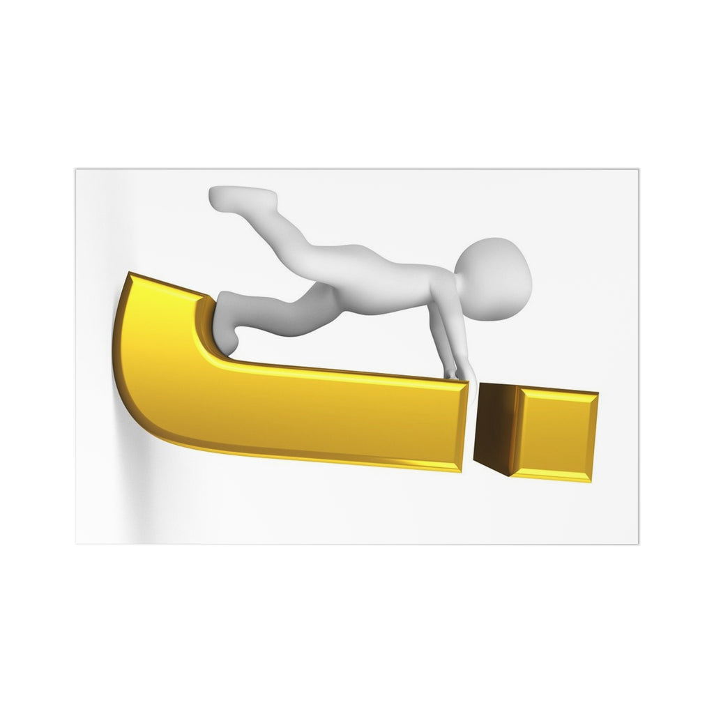 3D Character with Gold Letter J Postcards | Set of 7