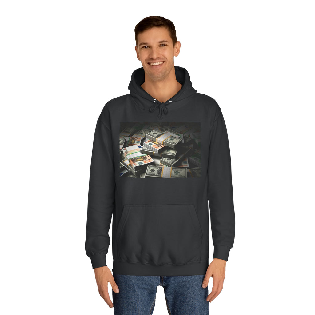Stacked Cash Money Hoodie | Vintage Banknote Print, Stacks of Dollars