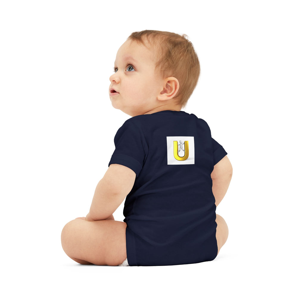Yellow Letter U Onesie | Infant Bodysuit