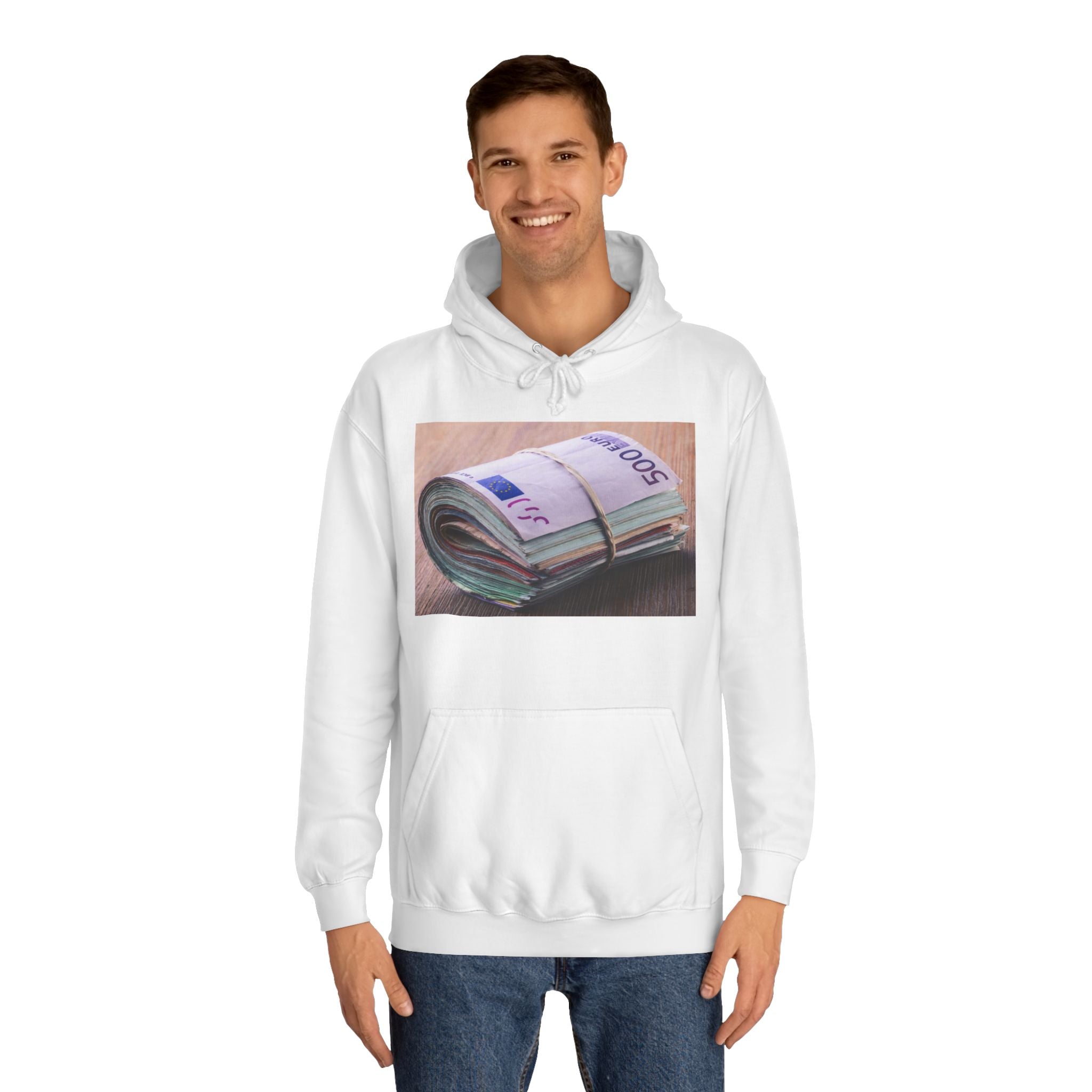 Rolled Currency Stack Hoodie | Money Print, Cash Bundle