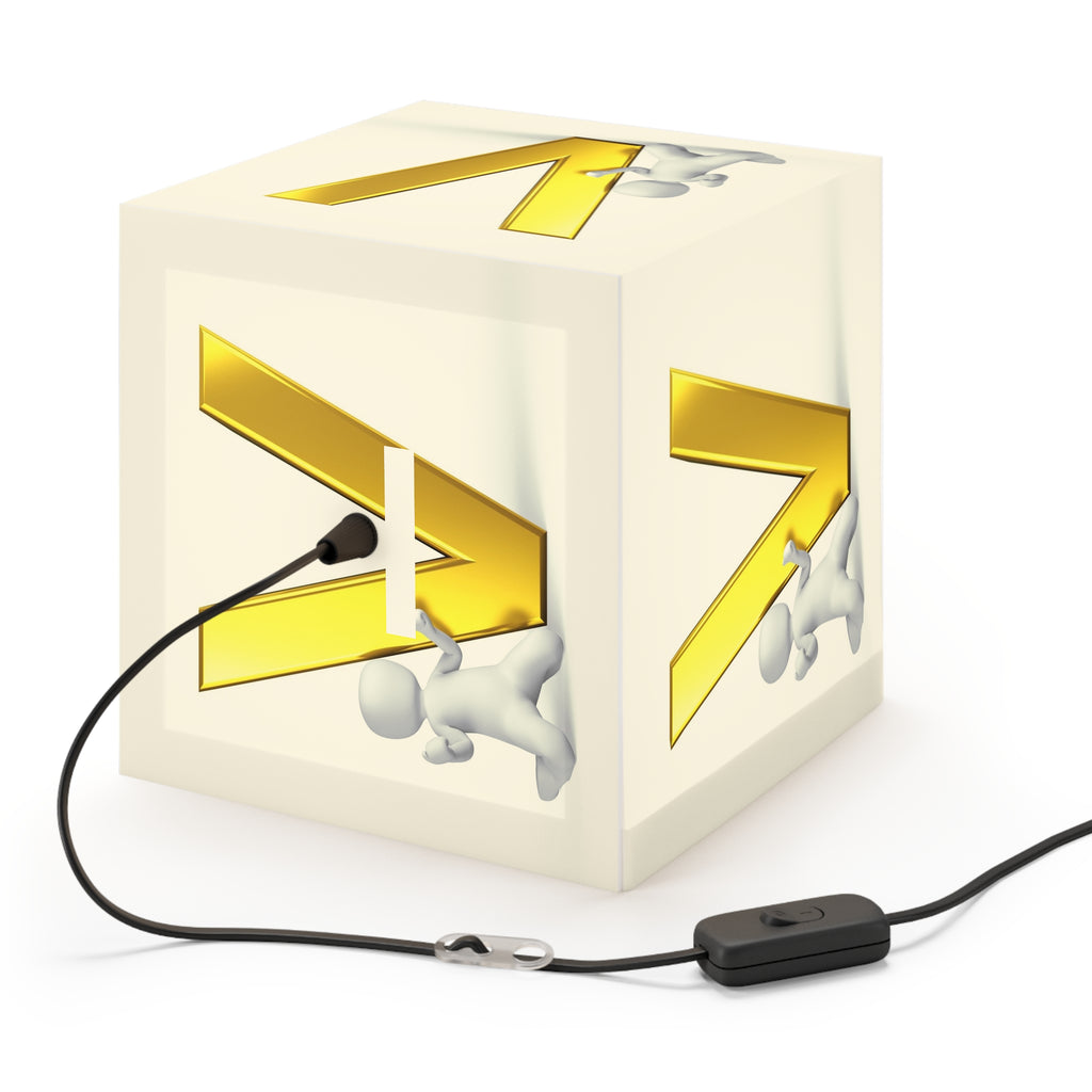 Light Cube Lamp | Gold Letter V