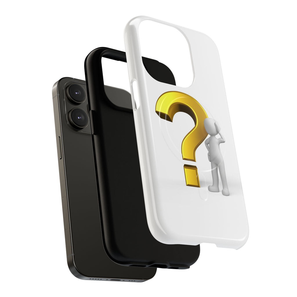 3D Question Mark Figure phone case | Tough Magnetic Case