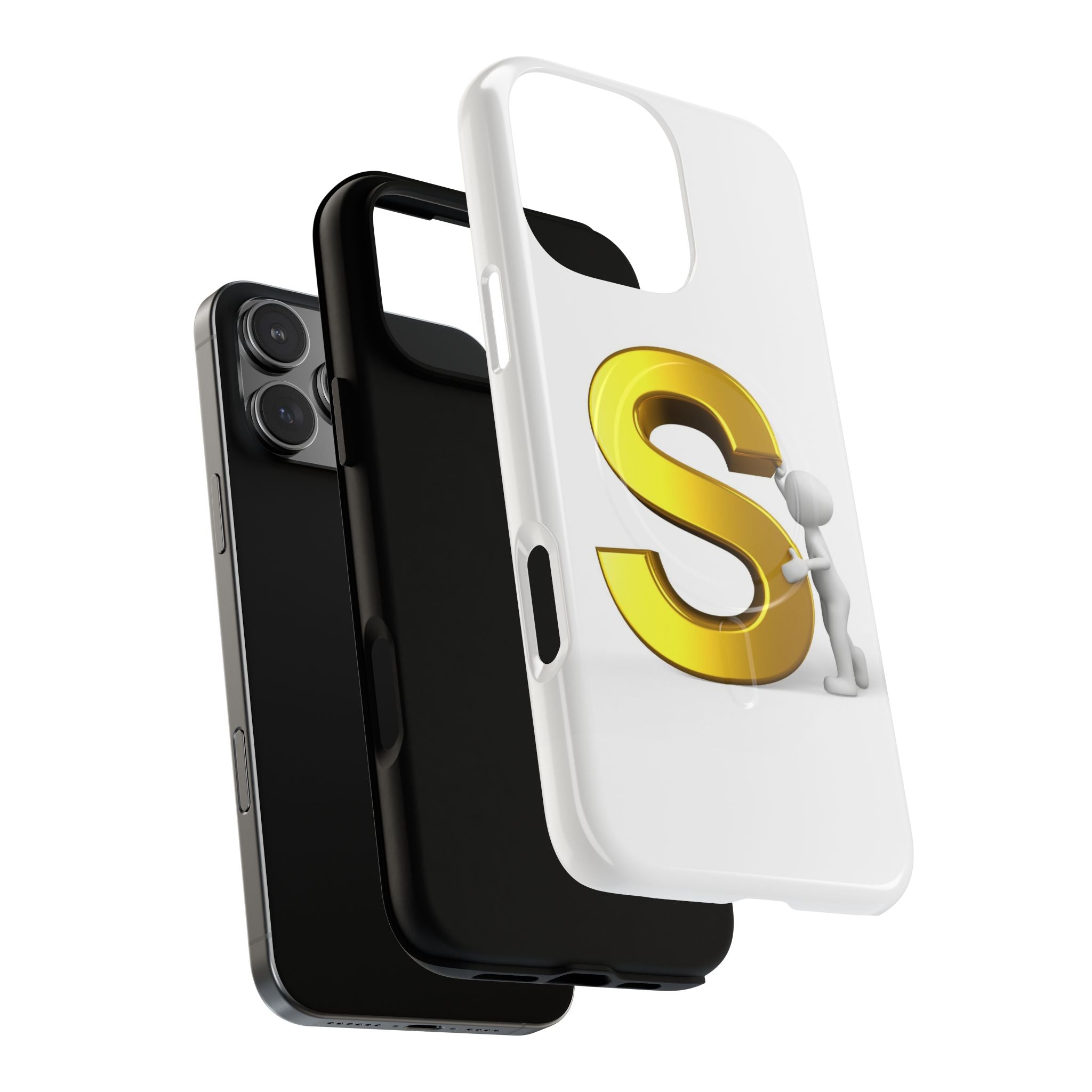 Gold Letter S Monogram Phone Case | Tough Magnetic Case