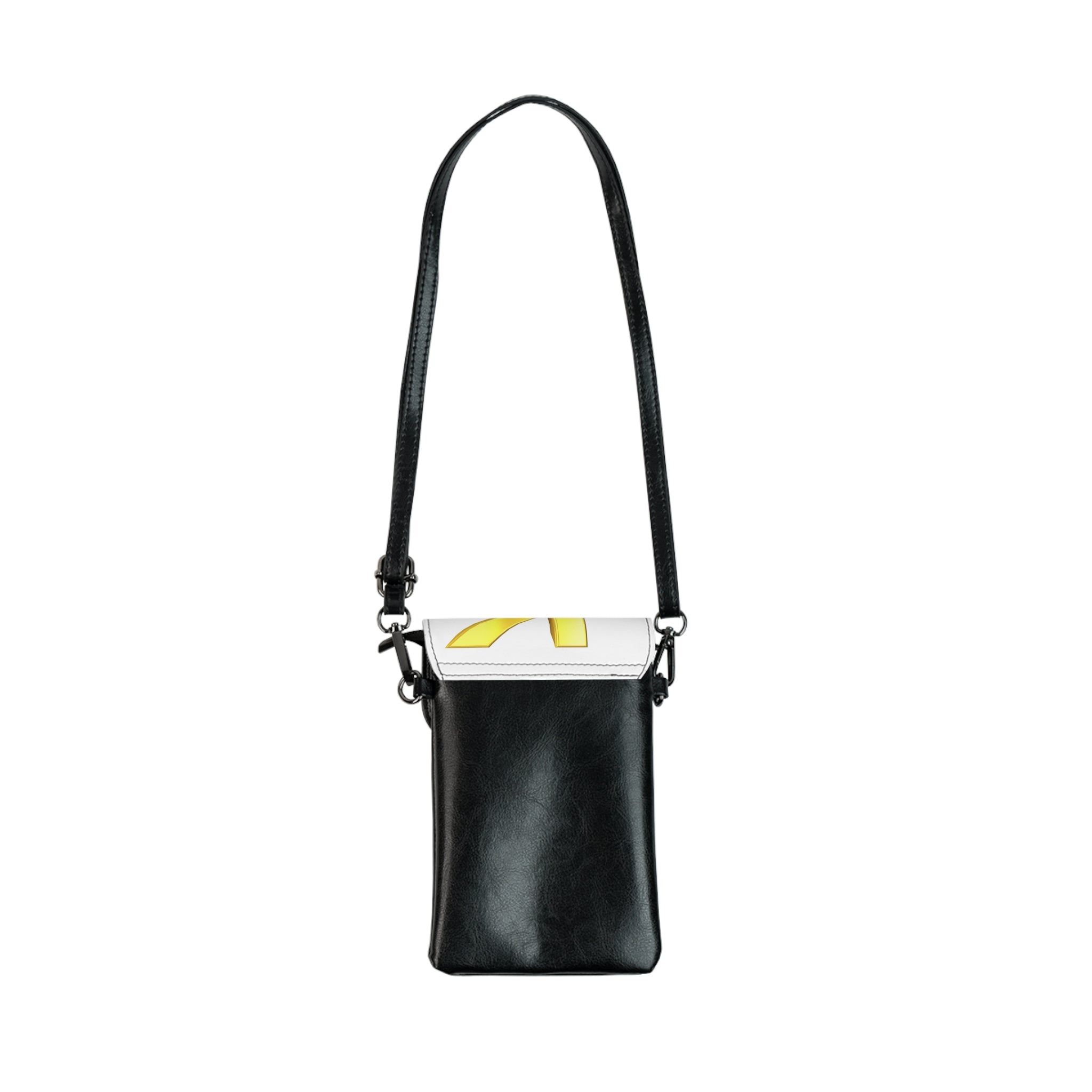 Yellow Letter K Cell Phone Wallet | Small Crossbody Phone Pouch