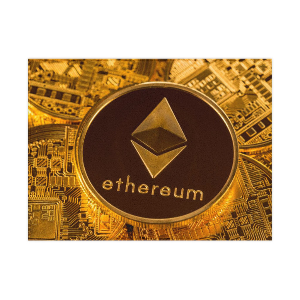 Ethereum Coin Toddler Blanket | Crypto Logo, Gold Circuitry