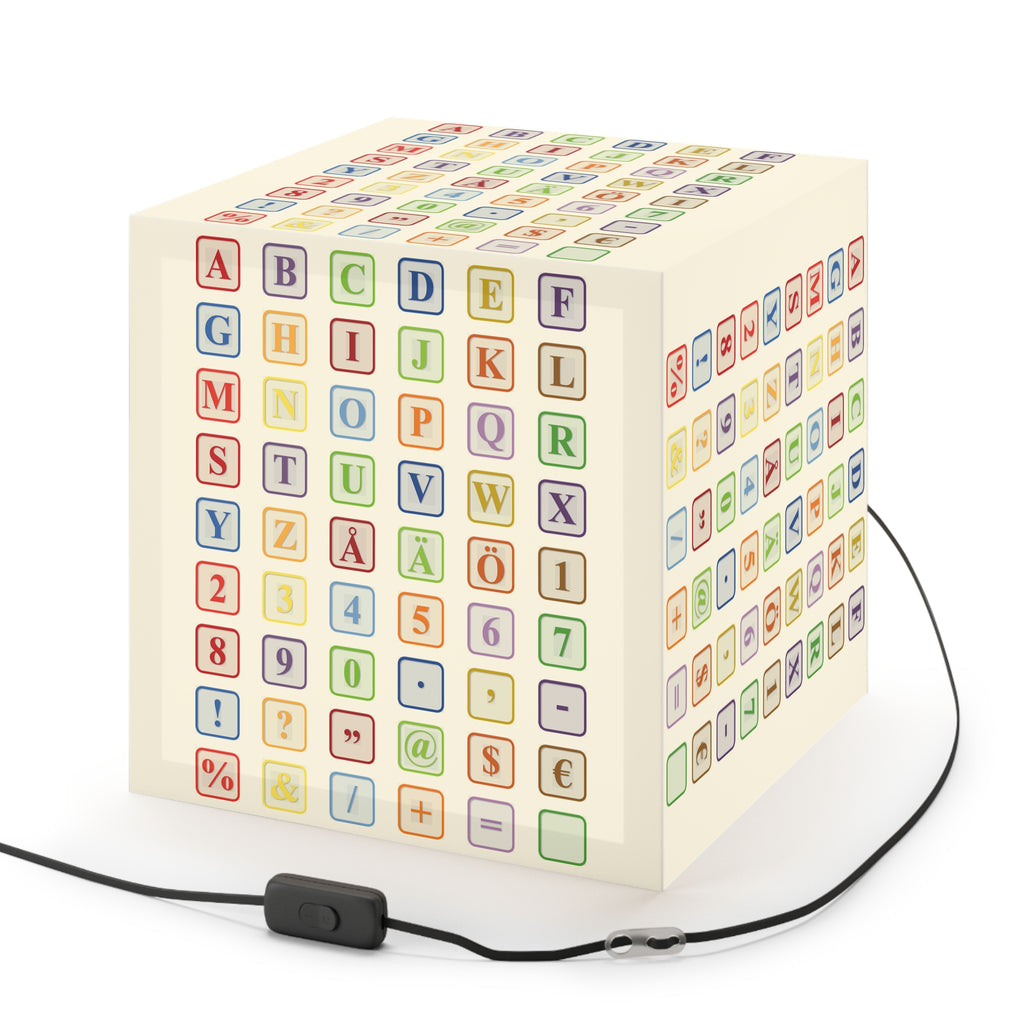 Alphabet Blocks Light Cube Lamp | Colorful Letter & Number Nursery Decor