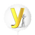 Gold Letter Y Balloon 11" Round Foil Balloon | Alphabet Initial Party Decor