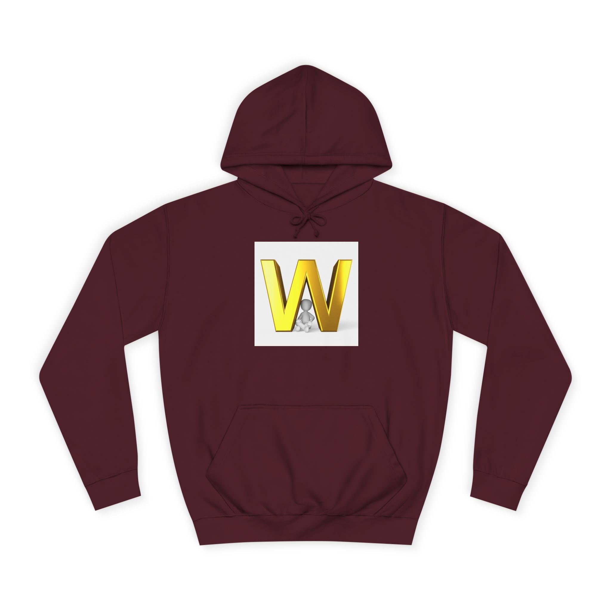 Sweat à capuche lettre W 3D dorée | Sweat initial monogramme