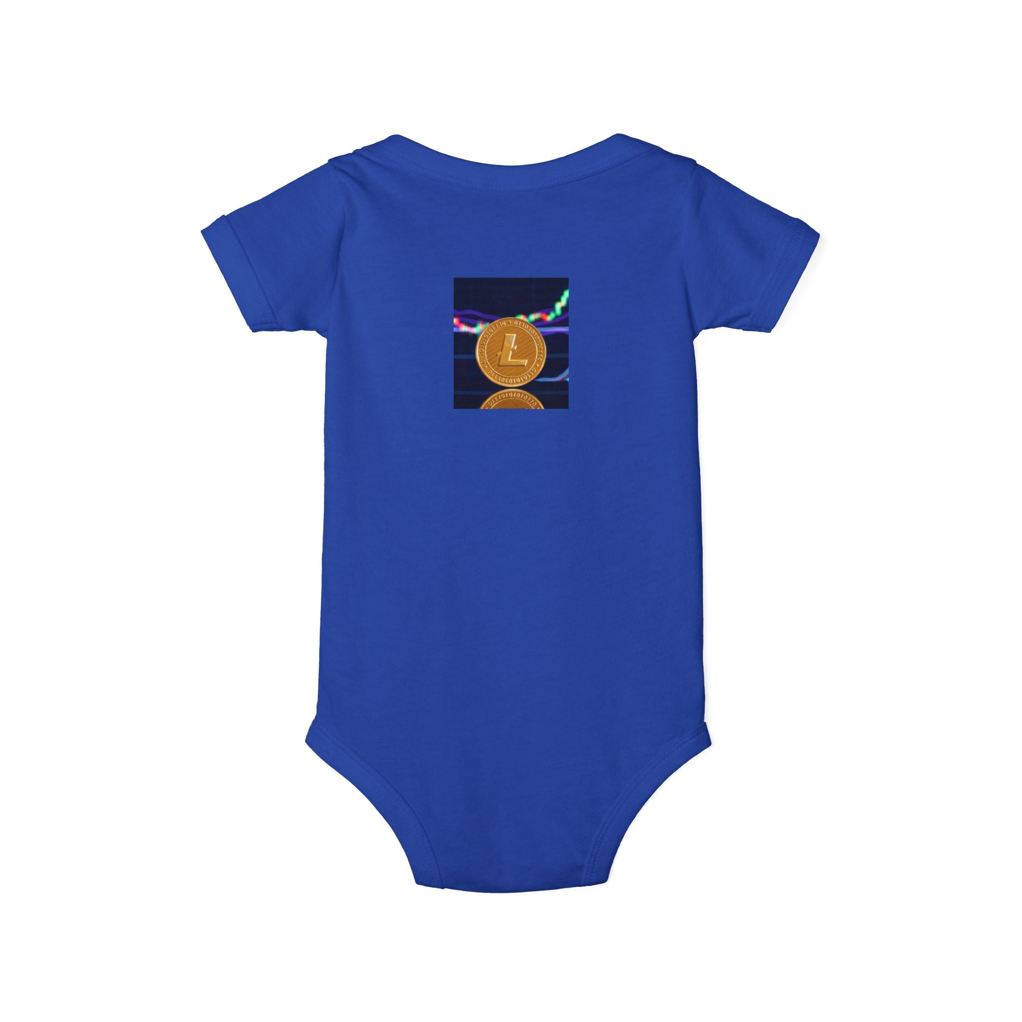 Litecoin Coin Graphic Infant Onesie | Cryptocurrency Baby Bodysuit