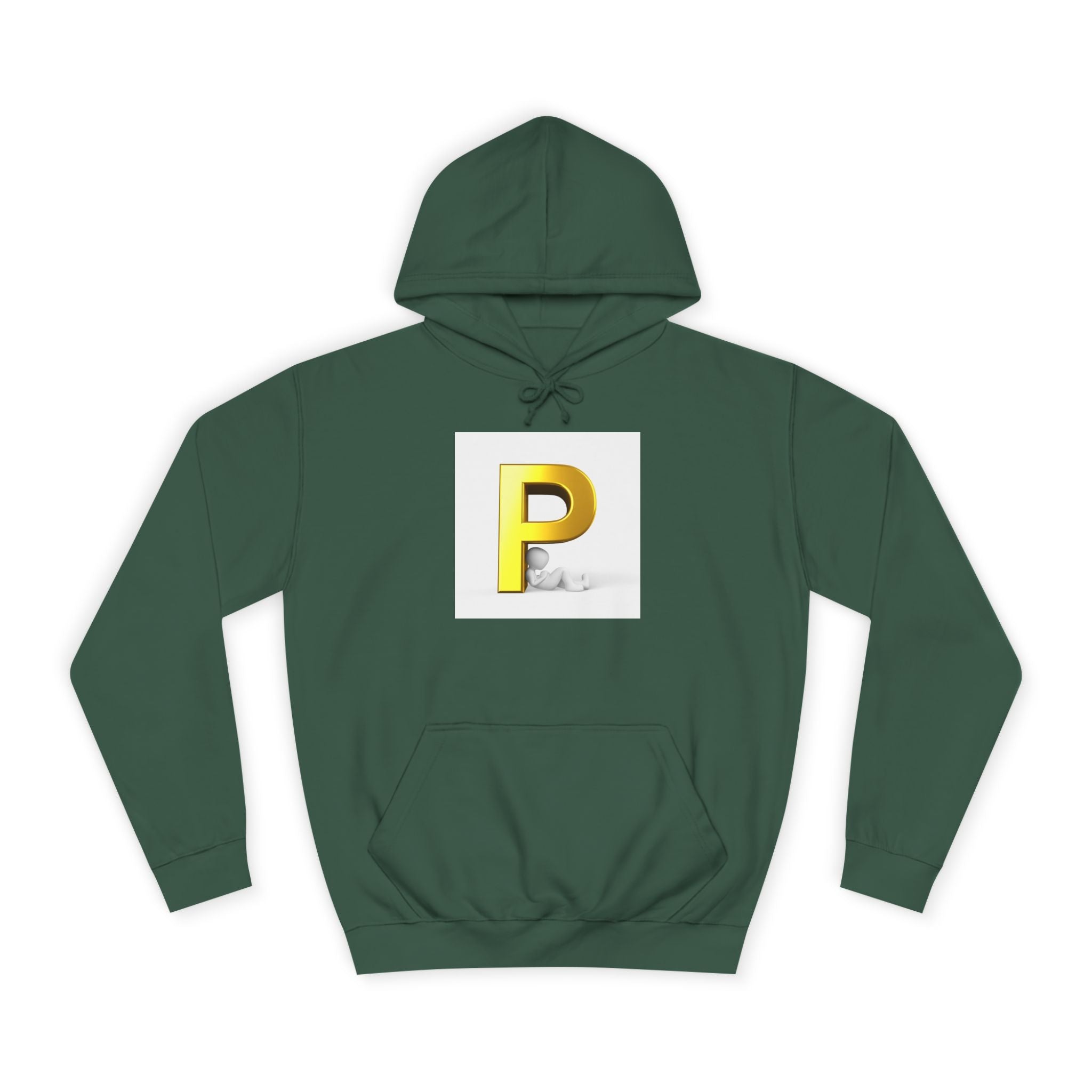 Gold Letter P hoodie | Monogram Initial Pullover