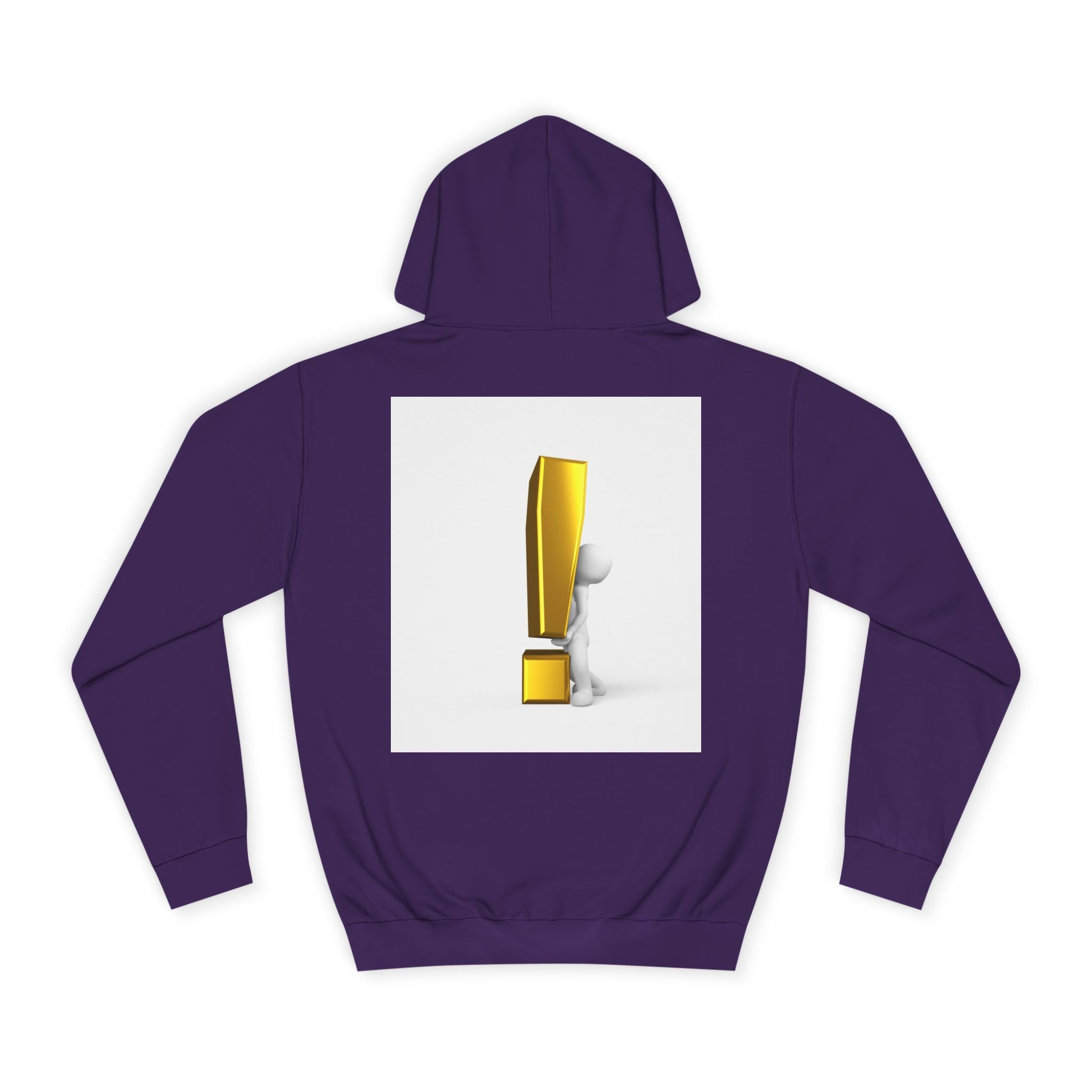 Gold Exclamation Mark Hoodie | Minimal Symbol Sweatshirt