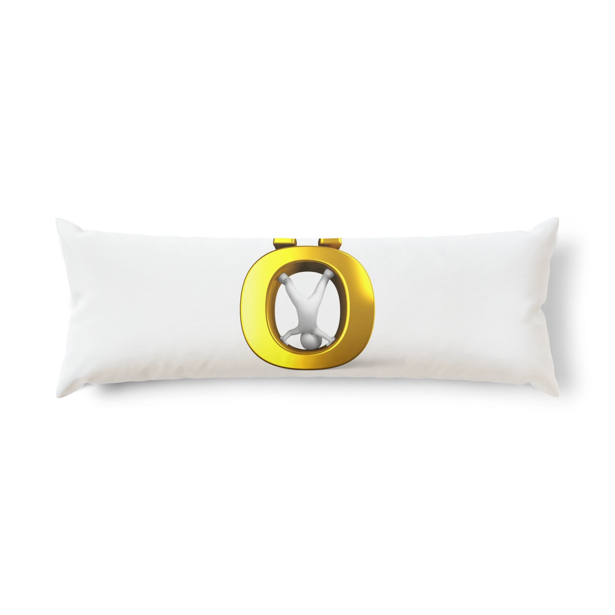 Taie d'oreiller longue illustration lettre Ö dorée | Oreiller décoratif minimaliste