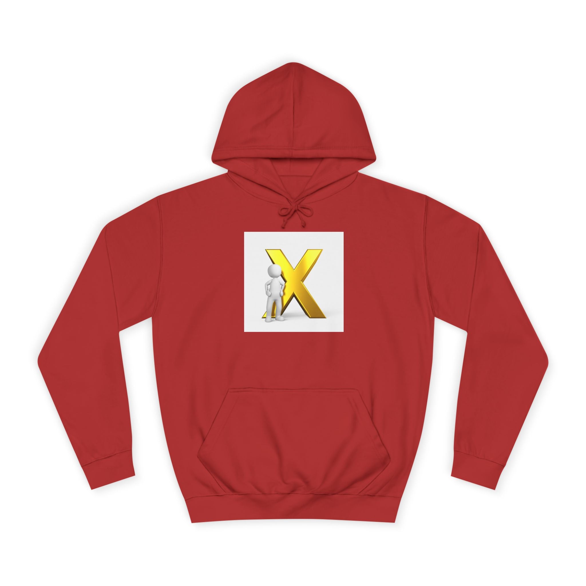 Sweat à capuche graphique lettre X dorée | Sweat à capuche Initial X avec figurine 3D