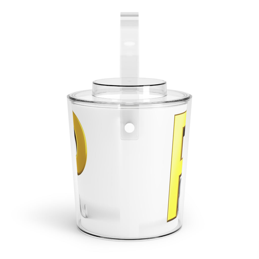 Gold Letter P Monogram Ice Bucket