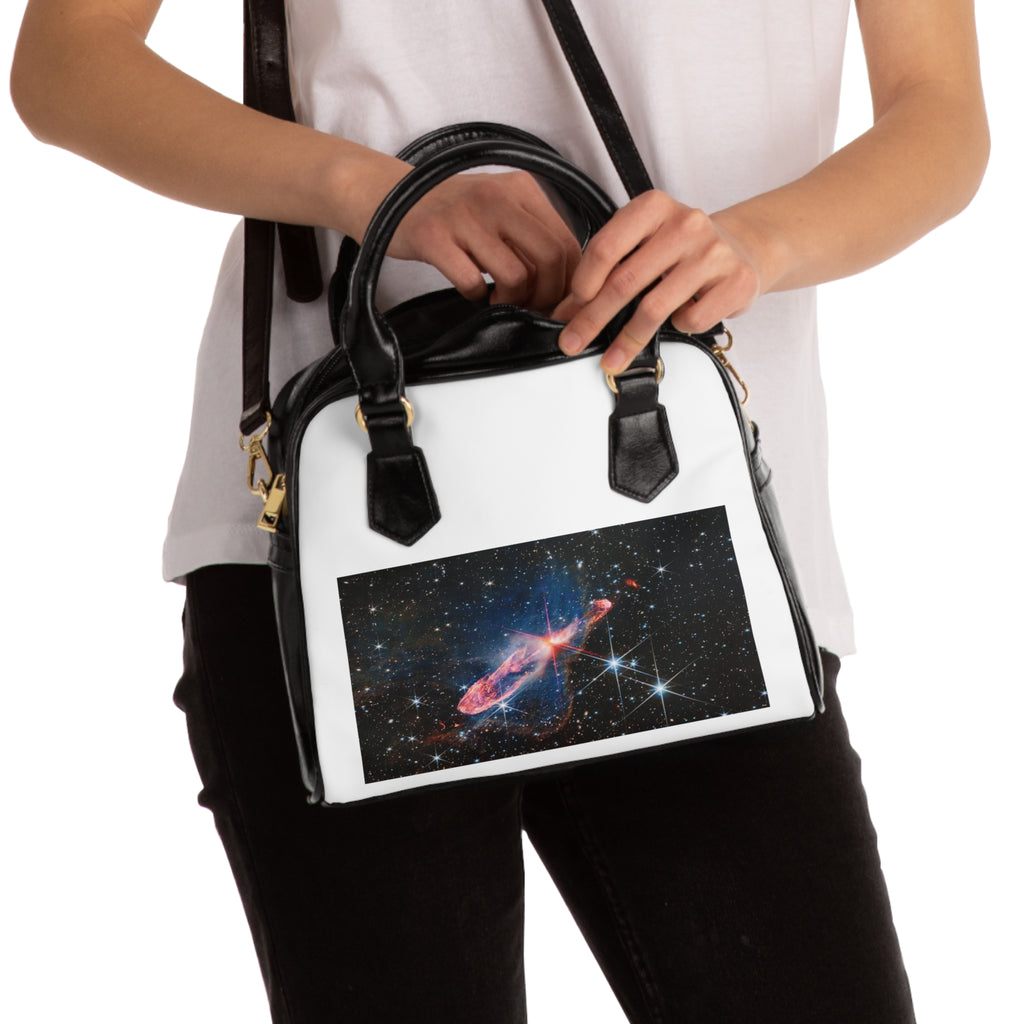 Cosmic Nebula Print Shoulder Handbag | Space Galaxy Stars, Astronomical Design