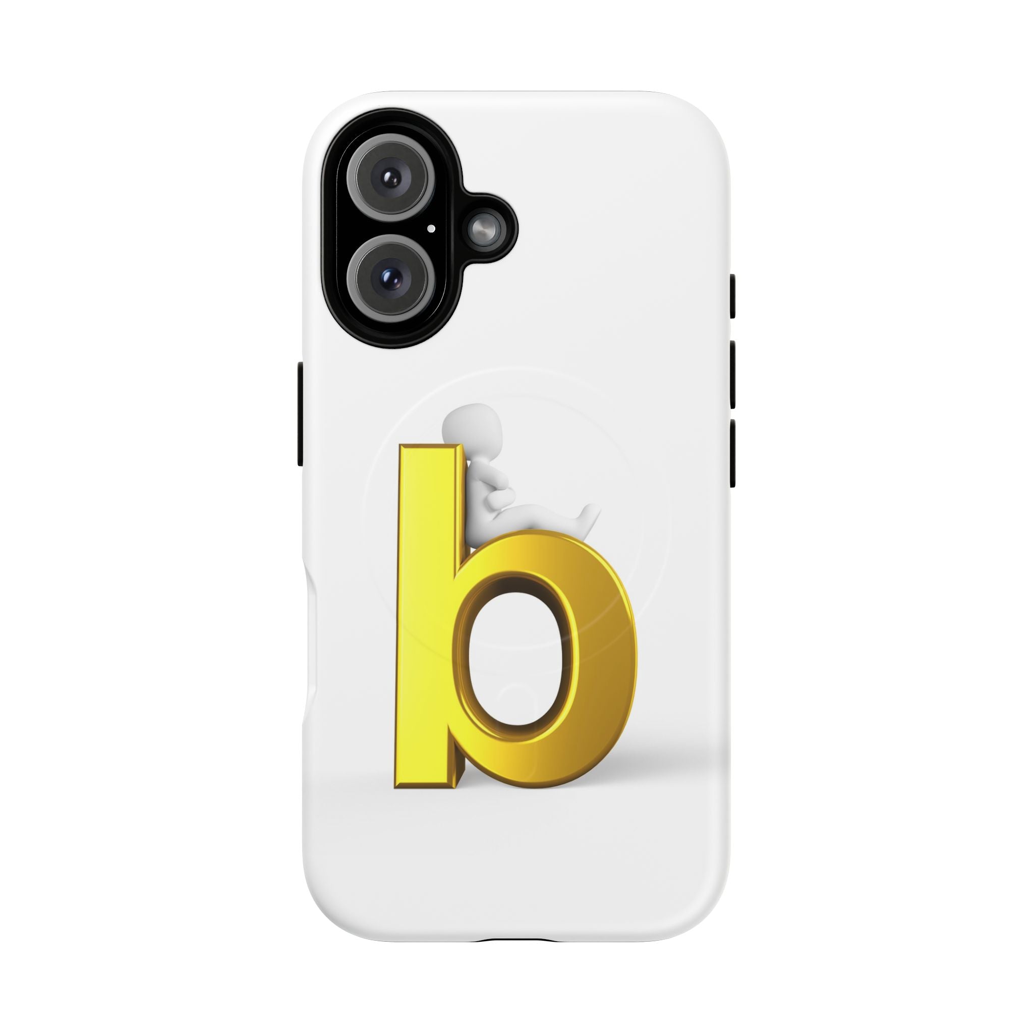 Coque de téléphone Lettre B dorée | Coque magnétique robuste