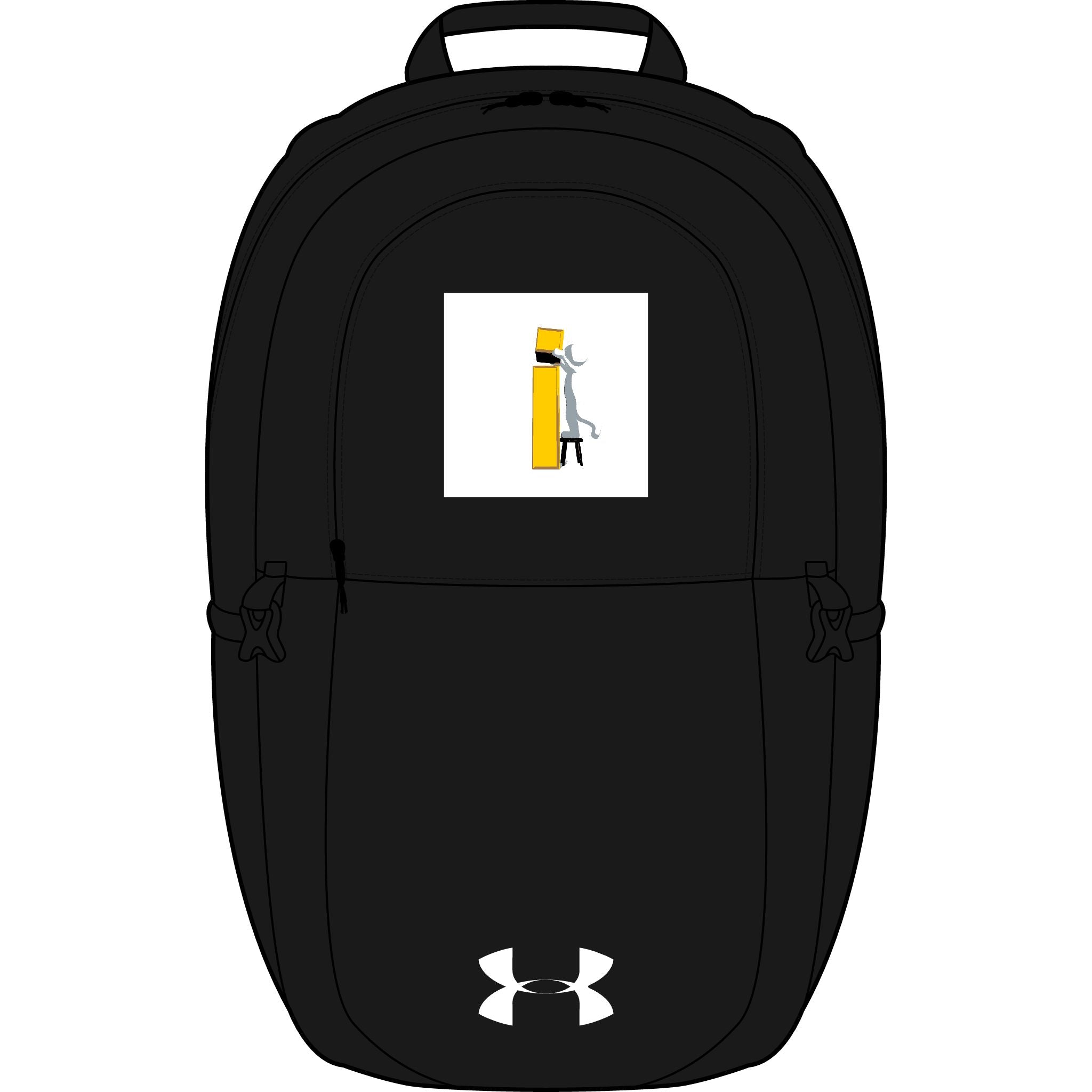 Yellow Letter i Backpack | Embroidered School Bag