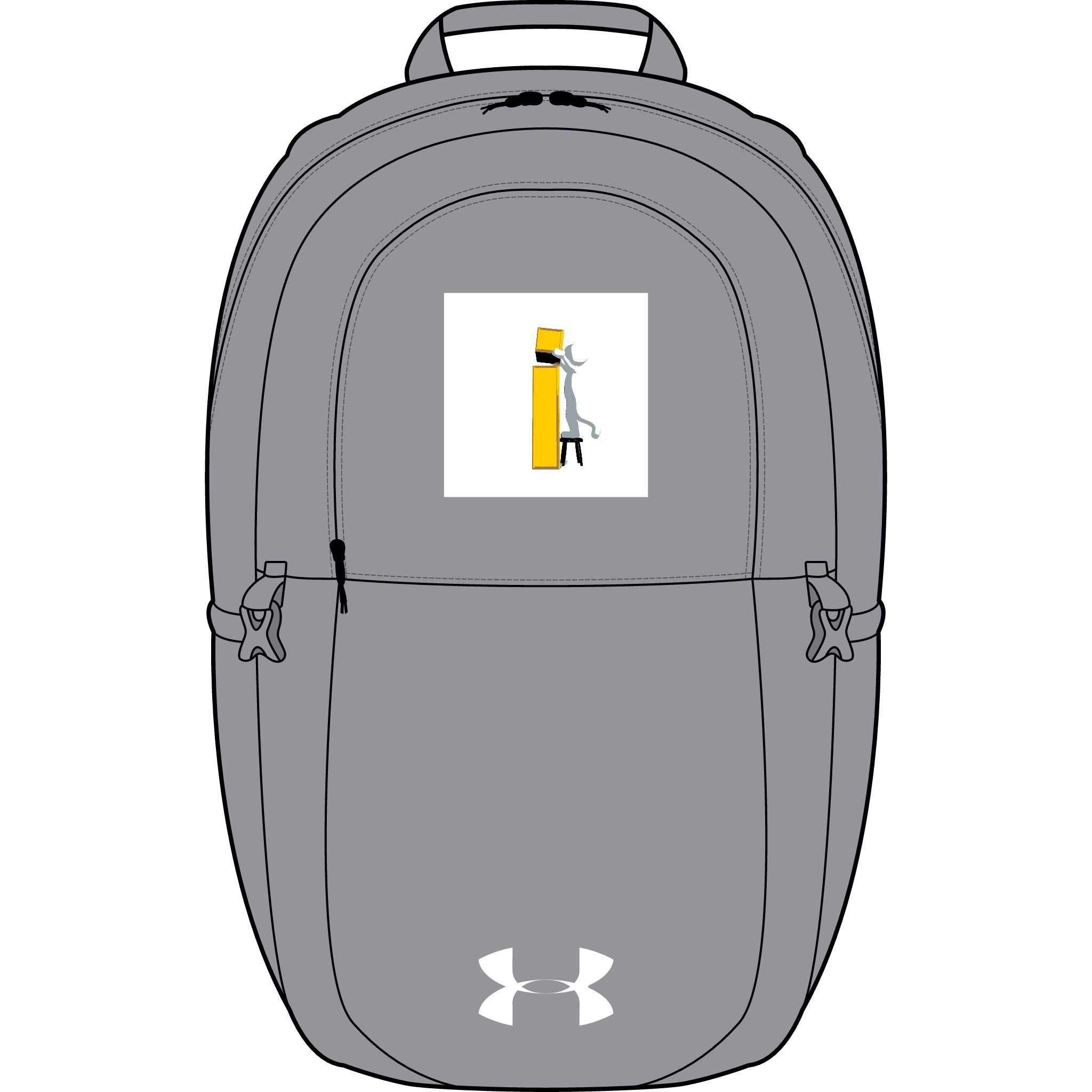 Gelber Buchstabe in Rucksack | Bestickter Schulranzen