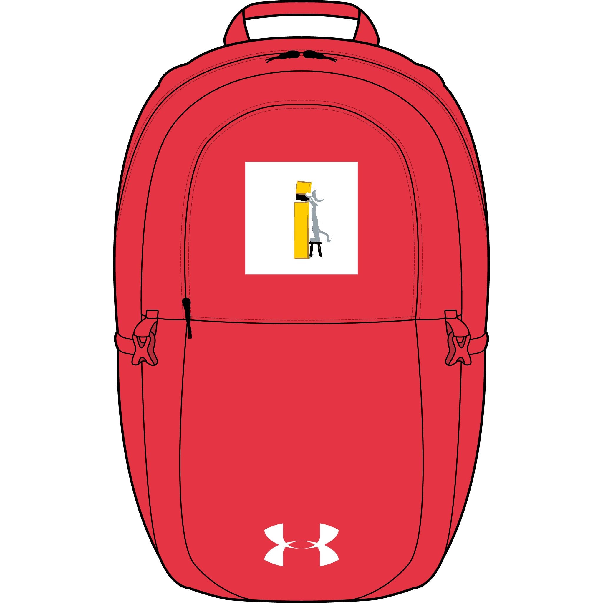 Gelber Buchstabe in Rucksack | Bestickter Schulranzen