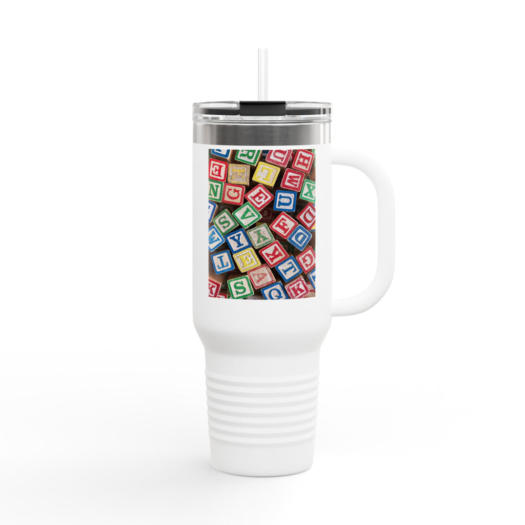 Colorful Alphabet Blocks Insulated Travel Mug | 40oz